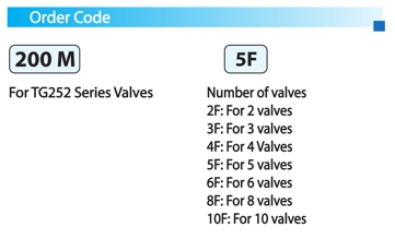 Manifold for TG Series Solenoid Valve (Spool Type)